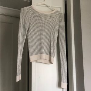 H&M silver and cream knitted sweater